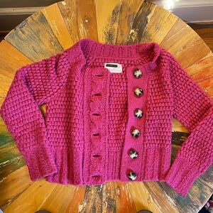 Women's Anthropologie x Leifsdottir wool blend chunky cardigan, xs